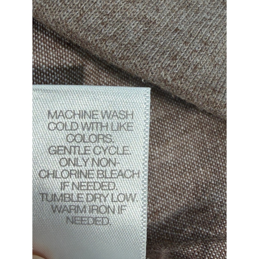 J.Jill Love Linen 100% Linen Crop Pants Womens Medium Brown Pockets Beach Travel - Picture 5 of 10
